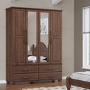 Ver imagem 2 de Guarda-Roupa Bipartido 4 Portas 4 Gavetas 100% Madeira Maciça Linha Ouro