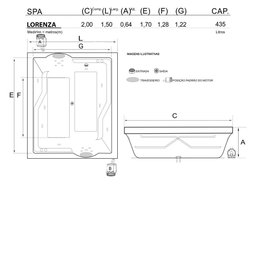 Spa Retangular Lorenza Completo com Hidro - 127v - 3