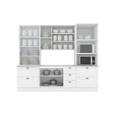 Ver imagem 3 de Cozinha Compacta 263cm Americana com Vidro 4 Peças 11 Portas 3 Gavetas Henn