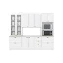 Ver imagem 2 de Cozinha Compacta 263cm Americana com Vidro 4 Peças 11 Portas 3 Gavetas Henn