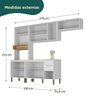 Cozinha Modulada Glória 5 Peças com Aéreo 1200 3 Portas, Tampo e Torre 2 Fornos - 4