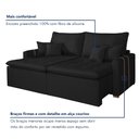Ver mais imagens de Sofa Retratil Boston 180cm 2 Lugares Kc Rei de Casa Veludo Preto