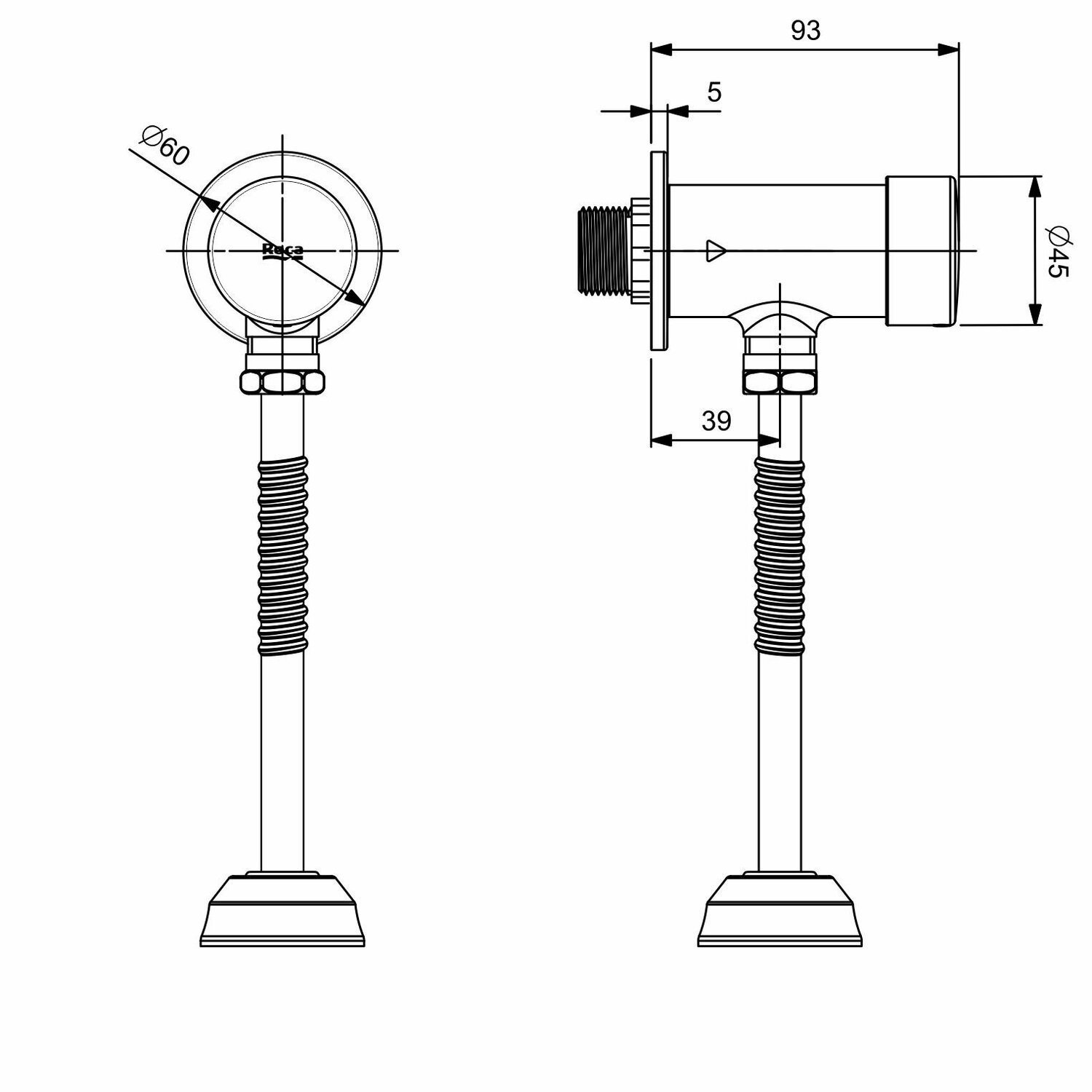 Valvula para Mictorio de Parede com Fechamento Automatico Fluent - 2