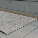 Ver imagem 3 de Tapete Qatar Passadeira Antiderrapante Marrom Algodão e Poliéster Ideal para Sala Quarto Pequenos Es