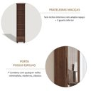 Ver imagem 7 de Sapateira Madeira Maciça 1 Gaveta 1 Porta Ouro Marrom/Café