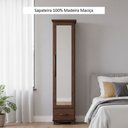 Ver imagem 1 de Sapateira 1 Gaveta 1 Porta com Espelho 100% Madeira Maciça Linha Ouro