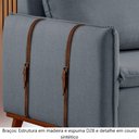 Ver imagem 3 de Sofá Fixo Living Argos 2,00m 03 Lugares Txr Prata