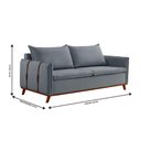 Ver imagem 6 de Sofá Fixo Living Argos 2,00m 03 Lugares Txr Prata