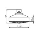 Ver imagem 2 de Chuveiro com Tubo Parede Redonda 10cm 3 Jatos Stella Cromado Roca