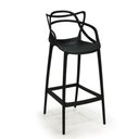 Ver imagem 2 de Kit 3 Banqueta Alta Allegra com Encosto Design Cozinha/bancada - Preto