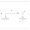 Ver imagem 2 de Chuveiro com Braço de Parede Redondo 20cm com 2 Funções Flow Cromado Celite