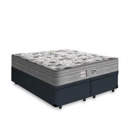 Cama Baú Queen Preto + Colchão de Molas Ensacadas Probel Evolution Prodormi - 158x198 - 3