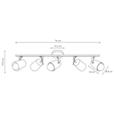 Ver imagem 2 de Spot Sobrepor Direcionável Fokus Trilho 05 Lâmpadas E27 Moderno Cobre