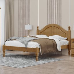 Cama Casal 140cm 100% Madeira Maciça Linha Ouro - 6