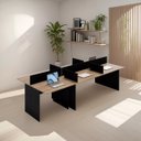 Ver imagem 1 de Mesa Plataforma - 6 Lugares 2,70 X 1,20 + Passa Fio Atacadão Moveis Escritório