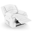 Ver imagem 1 de Poltrona do Papai Reclinável Pietra Power Touch Massagem Fh9 Pu Branco - Mpozenato