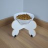 Comedouro Elevado Gato Cachorro Pet Mdf Modelo Osso:15cm/porcelana - 5