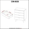 Cômoda Melissa com 4 Gavetas e Pé Cônico Cm8026 - 9
