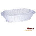 Ver imagem 2 de Bandeja Porta Pão Decorativa Trançada Oval Cristal Grande
