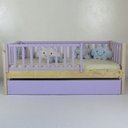 Ver imagem 6 de Bicama Infantil Solteirão Base Colorida Madeira Maciça Pinus Grade Vertical