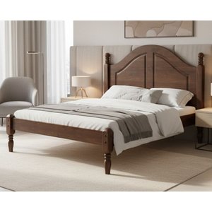 Cama Casal 140cm 100% Madeira Maciça Linha Ouro