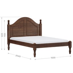 Cama Casal 140cm 100% Madeira Maciça Linha Ouro - 4