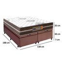 Ver imagem 2 de Cama Box Baú Casal Bipartido Sintético + Colchão Molas Ensacadas Texas Prime Colchões