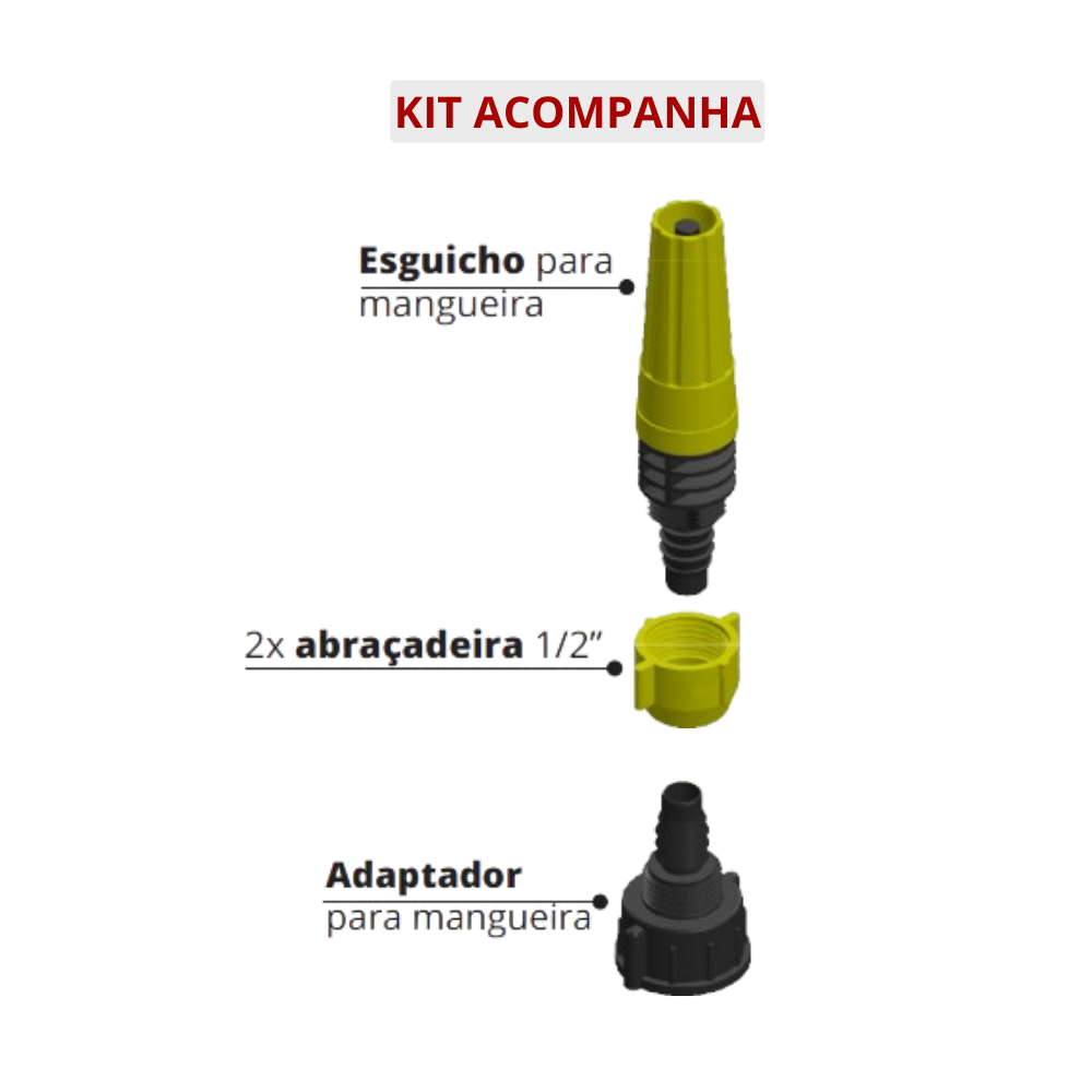 Jogo Mangueira Trançada Jardim Extra Forte e Esguicho Bitola 1/2'' Esp. 2,3mm Rolo 10 Metros Durín - 3