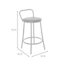 Ver imagem 3 de Banqueta de Assento Fixo File 47cm Cinza