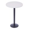 Mesa Bistro Luisiana com Tampo Redondo Branco de 60cm Base Ferro Preta - 60571 - 1