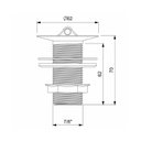Ver imagem 2 de Válvula de Escoamento para Lavatorio 7/8" sem Ladrão com Tampa Plástica Complementos