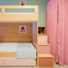 Escada para Cama Alta com Gavetas e Nichos Linha Kids I - 1