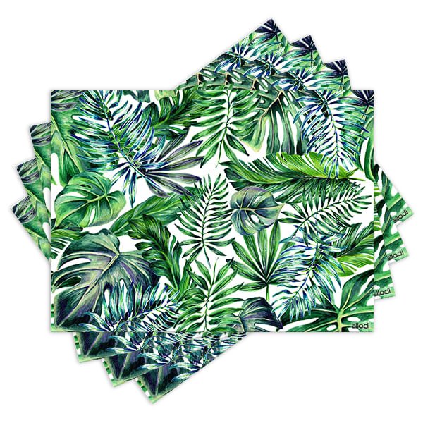 Jogo Americano com 4 peças - Folhagem - Planta - 1590Jo - 1