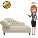 Ver imagem 5 de Recamier Decorativo Larissa 160 Cm Esquerdo de Quem Senta Corano Bege - Incasa Decor
