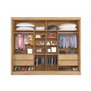 Ver imagem 3 de Guarda Roupa Casal com Espelho 2 Portas 4 Gavetas - Verona-amêndoa - Made Marcs