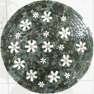 Mandala Mosaico Floral Vegetação Florida 90cm
