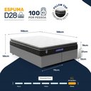 Ver imagem 3 de Cama Box com Colchão Gazin de Espuma D28 Pillow Top Ortoblack Queen 158cm