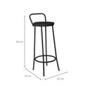 Ver imagem 3 de Banqueta com Assento Fixo File 70 cm Preto