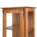 Ver imagem 5 de Cristaleira de Madeira Maciça com 1 Porta 3 Prateleiras e Laterais em Vidro Pés Luiz Xv 5109 Genebra