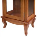 Ver imagem 4 de Cristaleira de Madeira Maciça com 1 Porta 3 Prateleiras e Laterais em Vidro Pés Luiz Xv 5109 Genebra