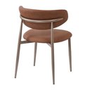 Ver imagem 4 de Cadeira Napoli Base Champagne - Pu Caramelo