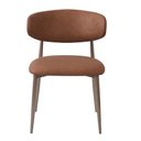Ver imagem 2 de Cadeira Napoli Base Champagne - Pu Caramelo