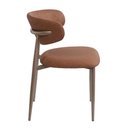 Ver imagem 3 de Cadeira Napoli Base Champagne - Pu Caramelo