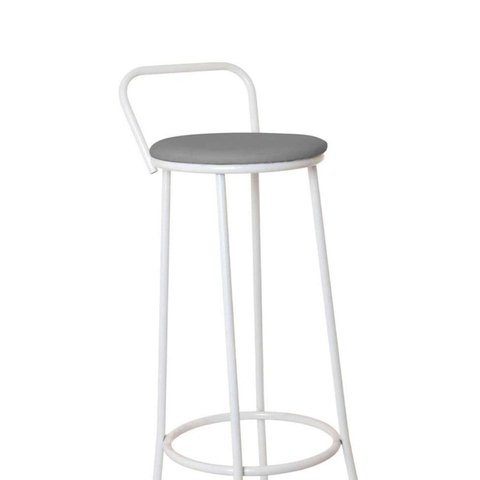 Banqueta com Asseno Fixo File 70 cm Cinza