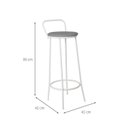 Ver imagem 3 de Banqueta com Asseno Fixo File 70 cm Cinza