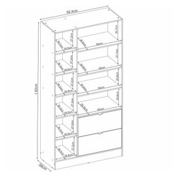 Armário Multiuso 2 Portas Joy Amêndola Off White com Espelho – Demóbile - 3