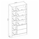 Ver imagem 3 de Armário Multiuso 2 Portas Joy Amêndola Off White com Espelho – Demóbile