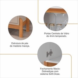 Conjunto Buffet e Cantinho do Café Bari com Mesinha Oblonga - 8