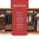 Ver imagem 6 de Guarda Roupa 6 Portas 4 Gavetas Supreme Marrom/Freijó/Off White
