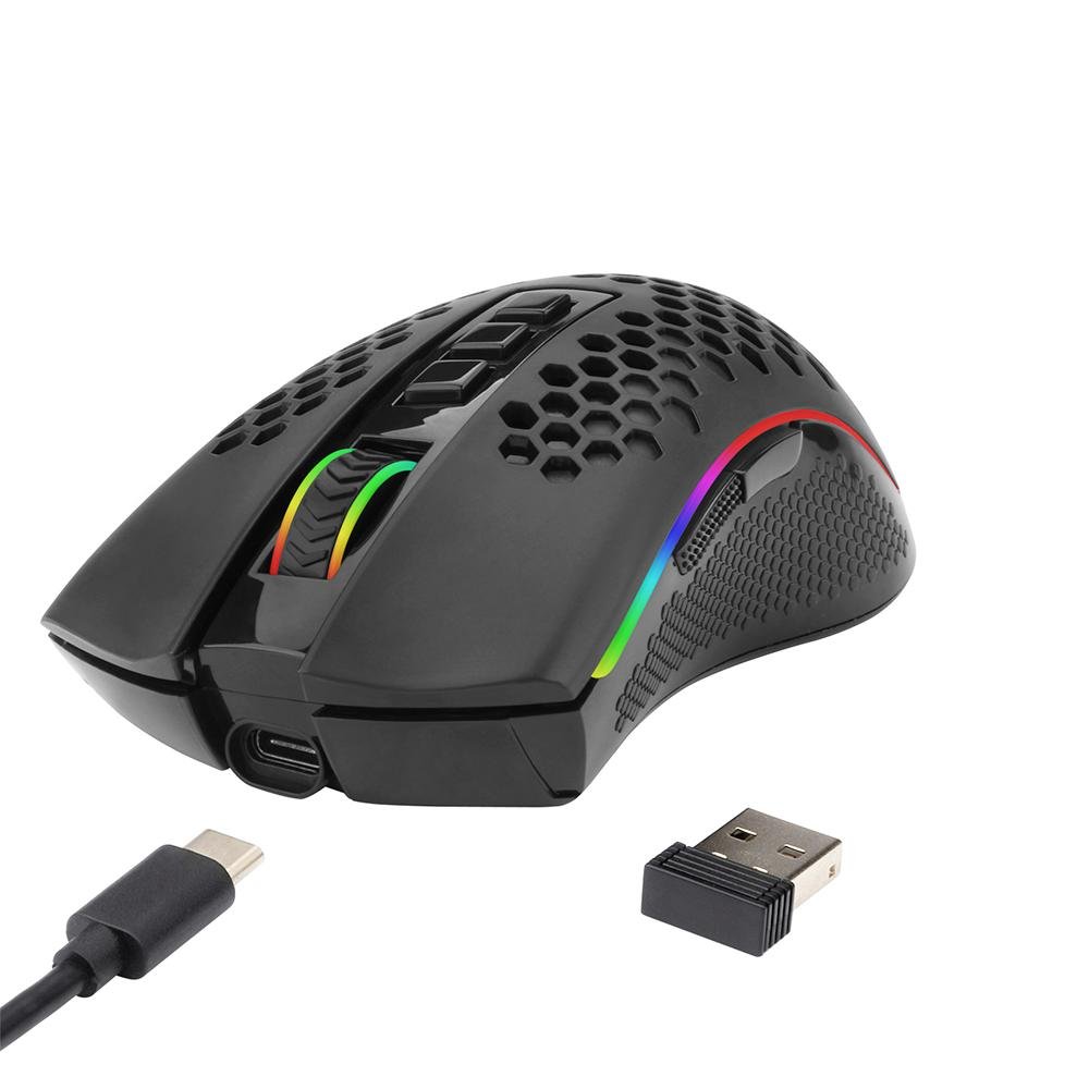 Mouse Gamer Redragon Storm Pro M808-ks Preto Rgb sem Fio - 4